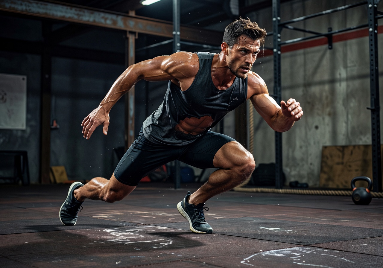 Athlete engaging in high intensity fat loss training